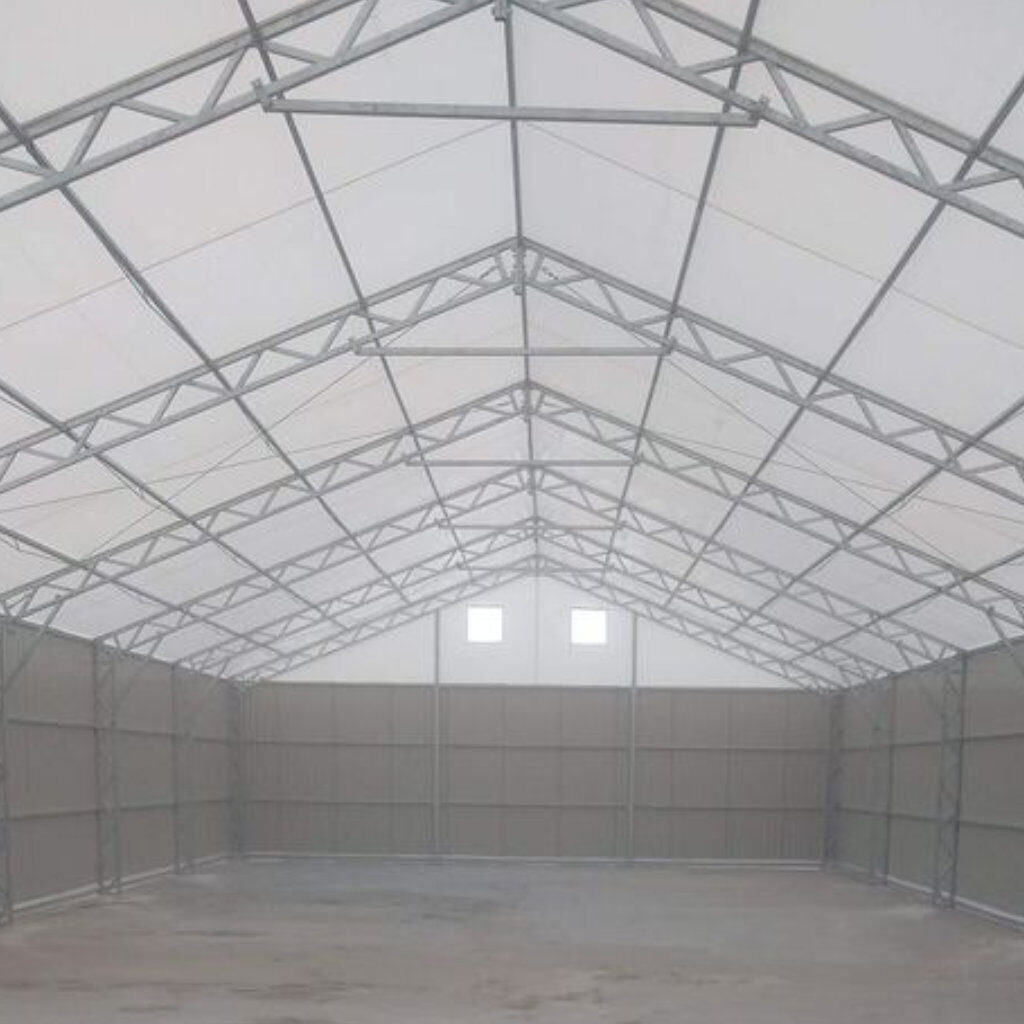 Produkcja hal namiotowych Grzymała -wnętrze hali